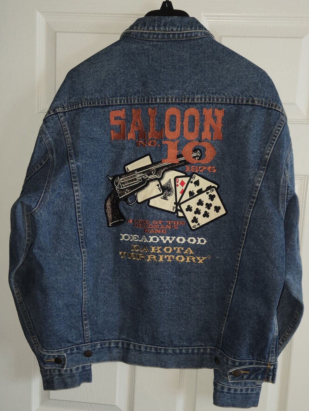 Vintage Saloon No. 10 Blue Jean Jacket Size: Large